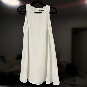 White Zara A-line Mini Dress